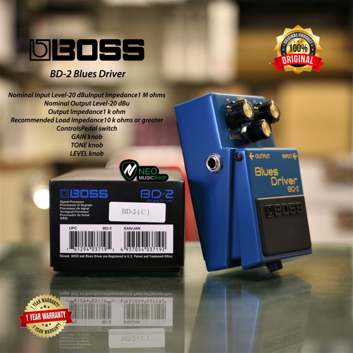 Boss BD2 Blues Driver Effect Pedal