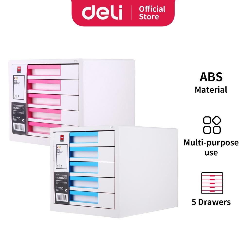 

Deli File Kabinet Biru/Pink, Bahan Plastik, 5 Ruang Penyimpanan 27,7x34,4x25,9cm EZ01033 EZ01043