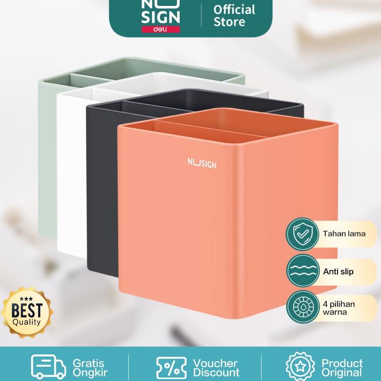 

Deli Nusign Pen Holder / Tempat Pulpen Kotak Mudah Dibersihkan NS011