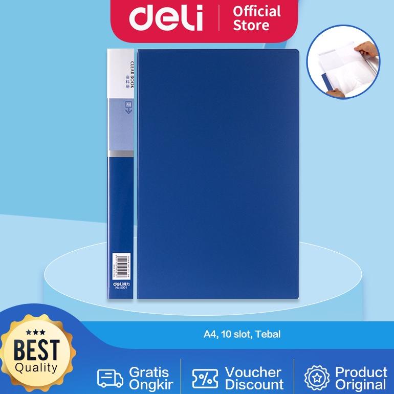 

Deli Display Book / Map Clear Holder / Document Keeper A4 10 Pocket 5001