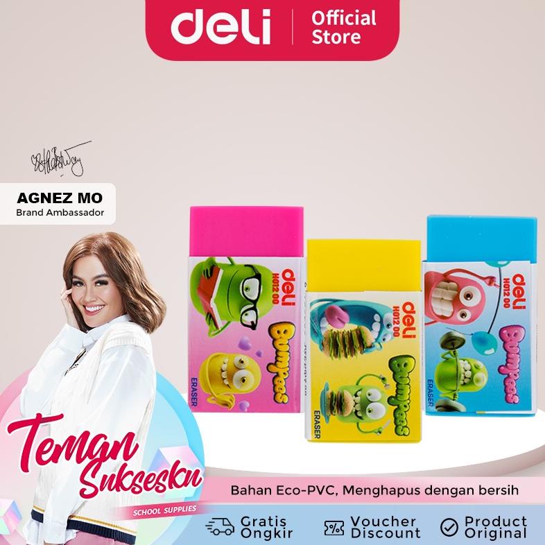 

Deli Penghapus Pensil Bahan Eco PVC Warna Cerah kualitas baik EH01200