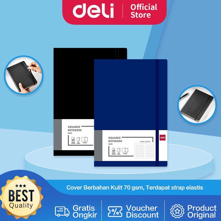 

Deli Squared Notebook / Deli Buku Catatan Kotak-Kotak Cover Kulit 70 gsm EN001 EN002