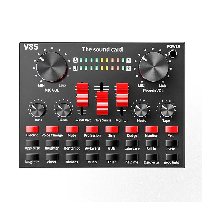 CUCI GUDANG SOUND CARD  V8 AUDIO MIXER LIVE SINGGING NEW VIVANO BLUETOOTH CUCI GUDANG