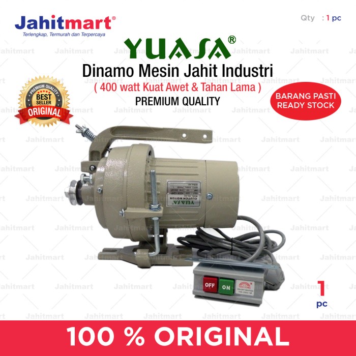 Dinamo Mesin Jahit Industri 400 Watt Yuasa (Clutch Motor) Berkualitas