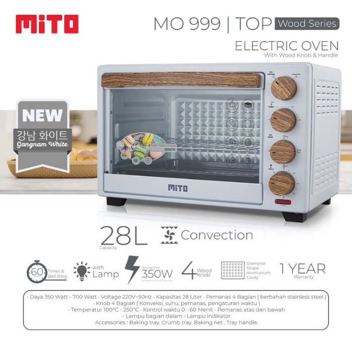 Oven Mito Mo 999 Low Watt 28 Liter Mo999 Open Mitochiba Hemat Listrik