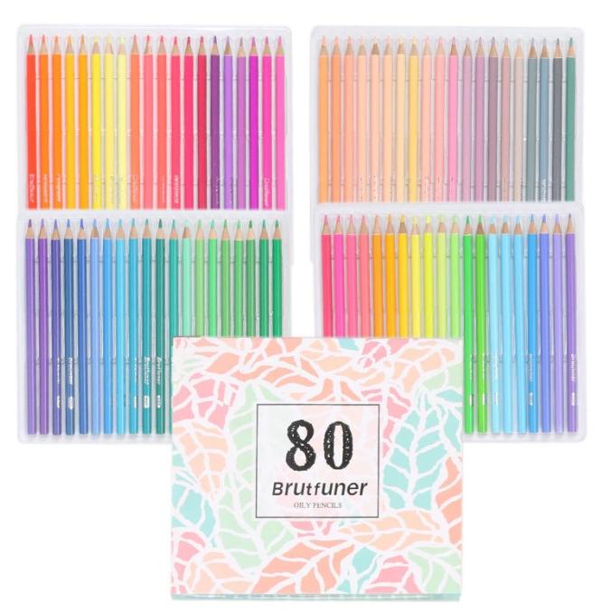 

Brutfuner 80 color light color oily colored pencil sketch drawing