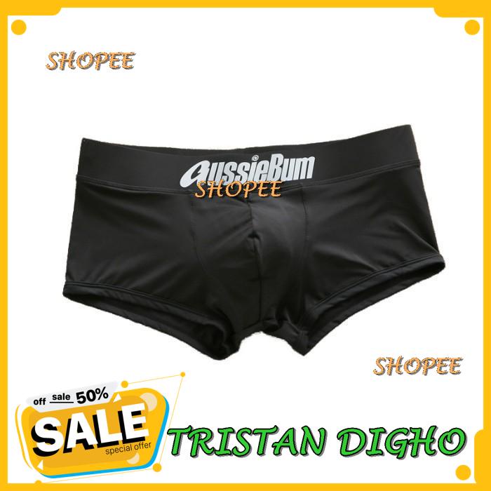 MEN BOXER TRUNK PRIA CELANA DALAM BOXER PRIA BLACK AUSSIEBUM HIGHT QUALITY 