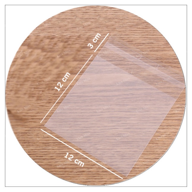 Murah Plastik OPP LEM FROSTED POLOS - 12x12 - DOFF - cookies - kue - tebal NON COD