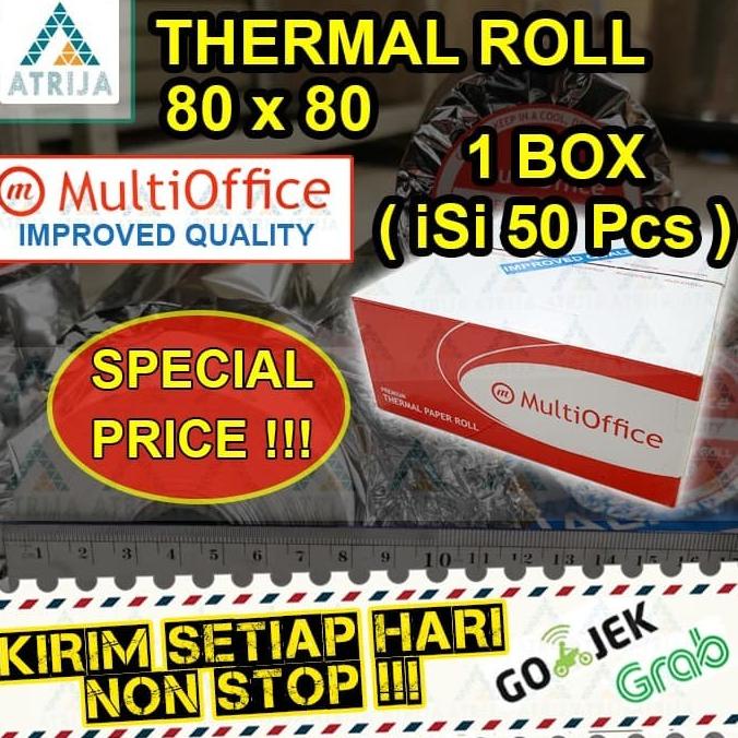 

Multi Office 80X80 Per Box. Kertas Thermal Paper Roll Struk Kasir