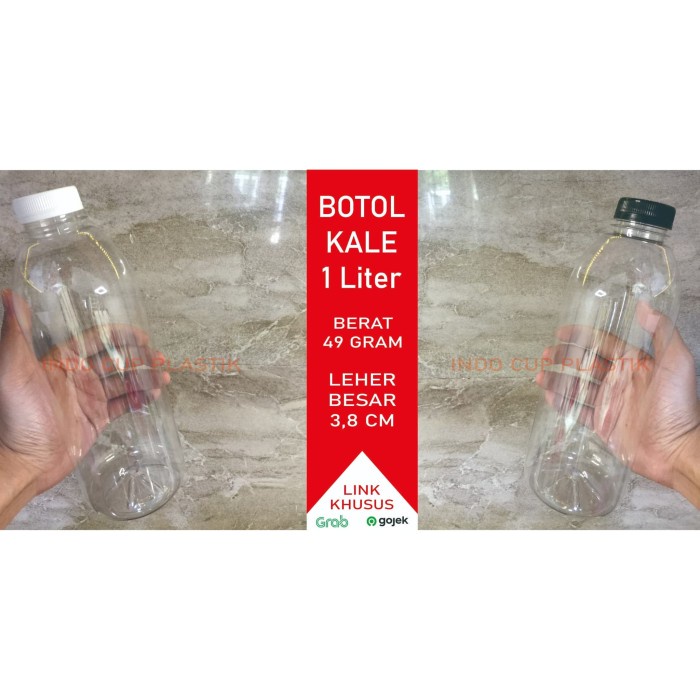 Murah Botol Kale 1 Liter / Botol Plastik 1 Liter Kale Tebal (49gr) NON COD