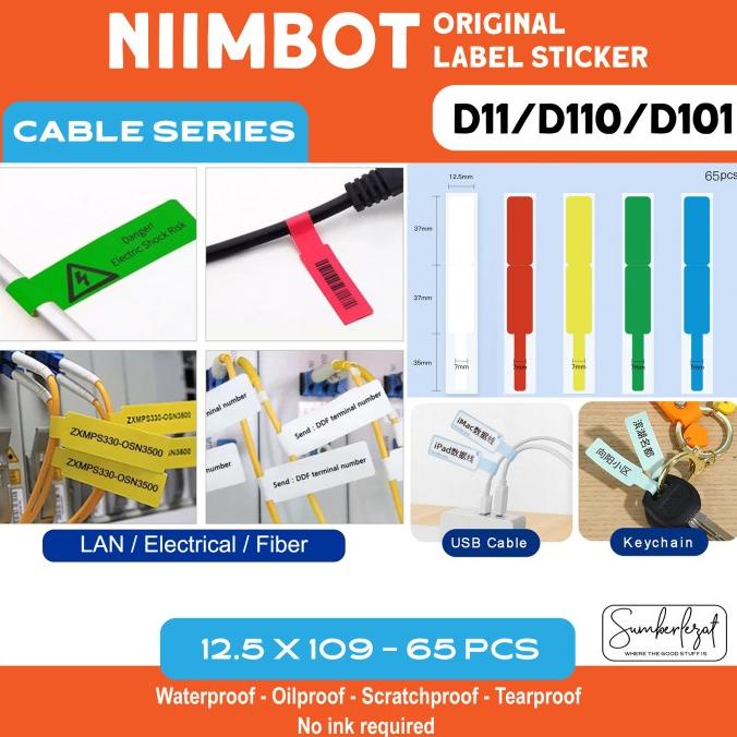 

Thermal Cable Label Sticker Niimbot D11 / D110 Refill Label - Kabel