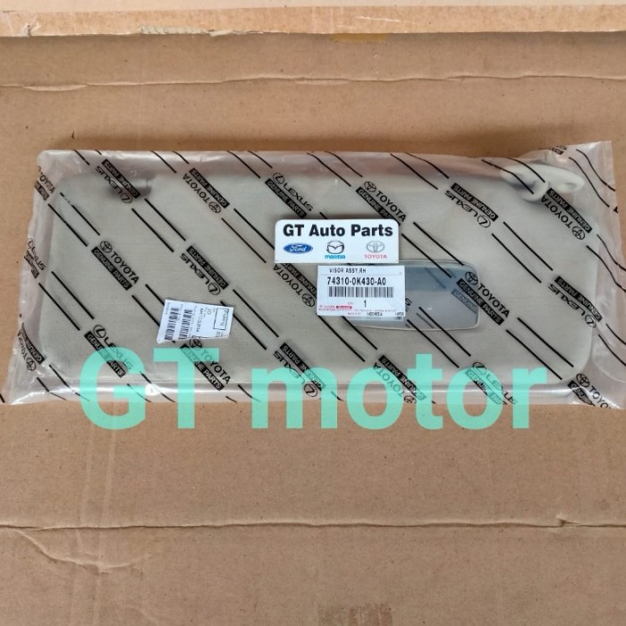 Sunvisor Sun Visor Kanan Fortuner 2006-2008 Cream Bahan Bludru Kaca star