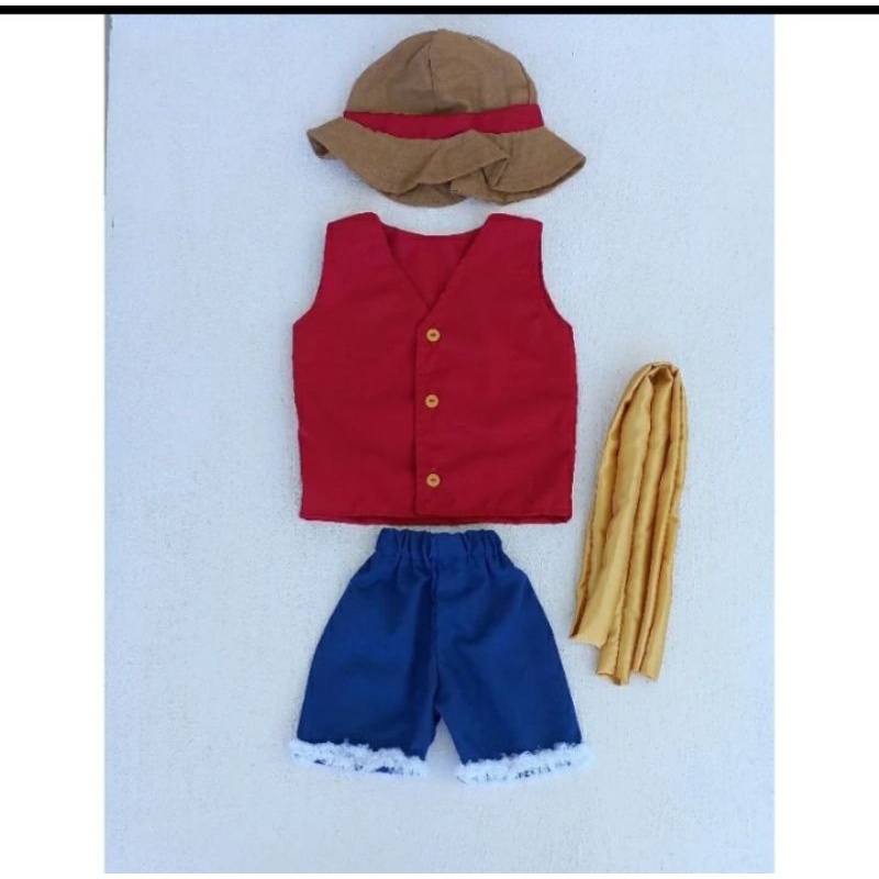 kostum one piece luffy baju one piece bayi kostum foto bayi kpstum one piece Newborn properti foto b