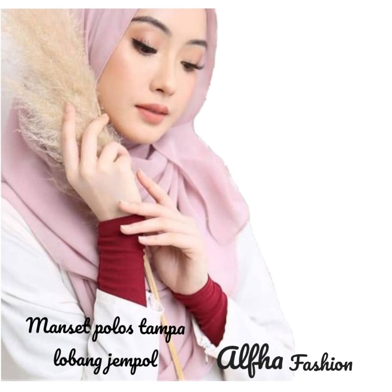 Handsock polos tampa jempol /manset tangan wanita muslimah /handsock syari