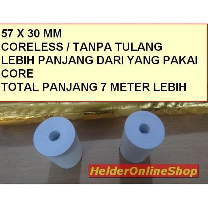 

Kertas Thermal 57 X 30 Coreless Panjang 40 Pcs (1Kg)