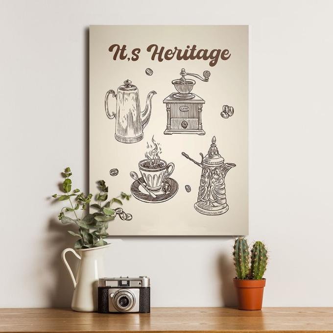 @@@@] Poster Kopi Heritage Coffee Vintage 4 - Dekorasi Hiasan Dinding Kayu