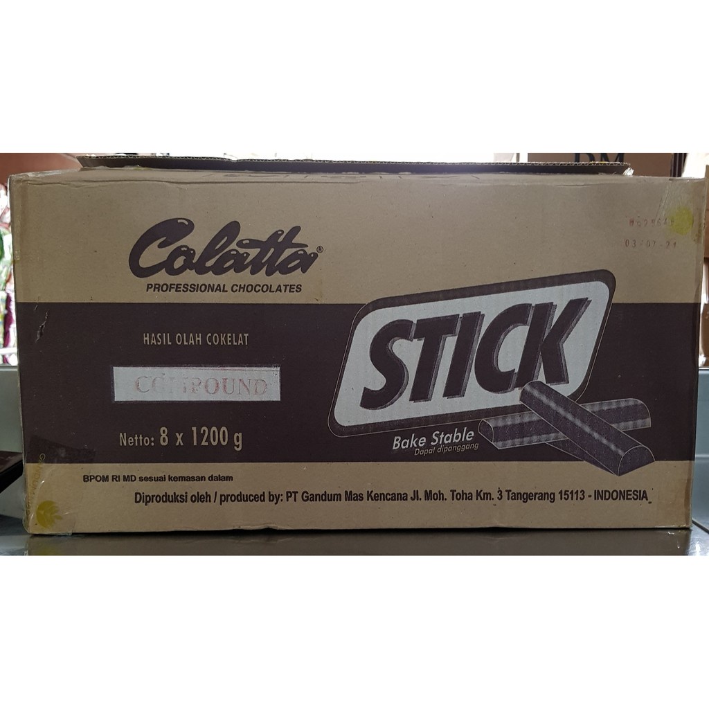 

Colatta Sti Bake Stable 1.2Kg Coklat Compound Batang Stik Grosir