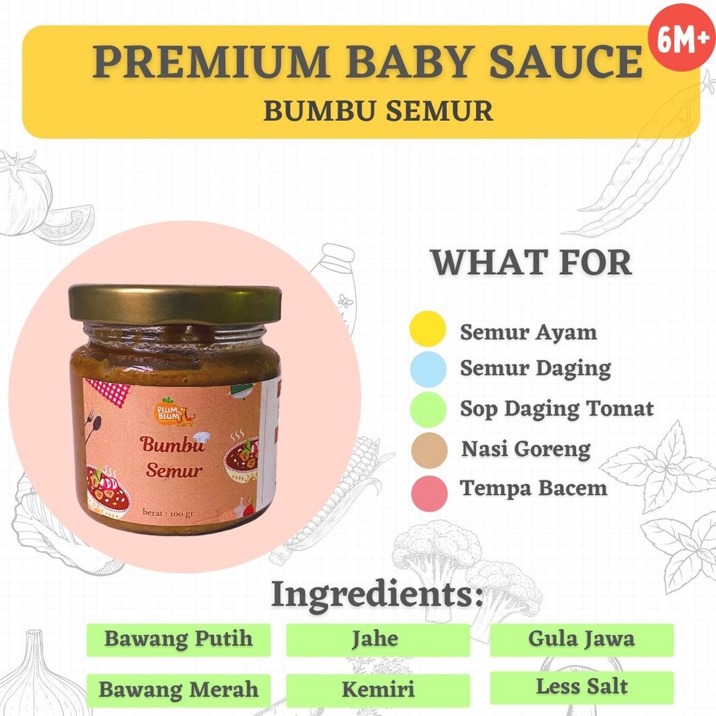 

Plum & Blum/Plumandblum Bumbu Basah Mpasi Halal Bumbu Sehat Mpasi / Plum & Blum Bumbu Basah Kuning /