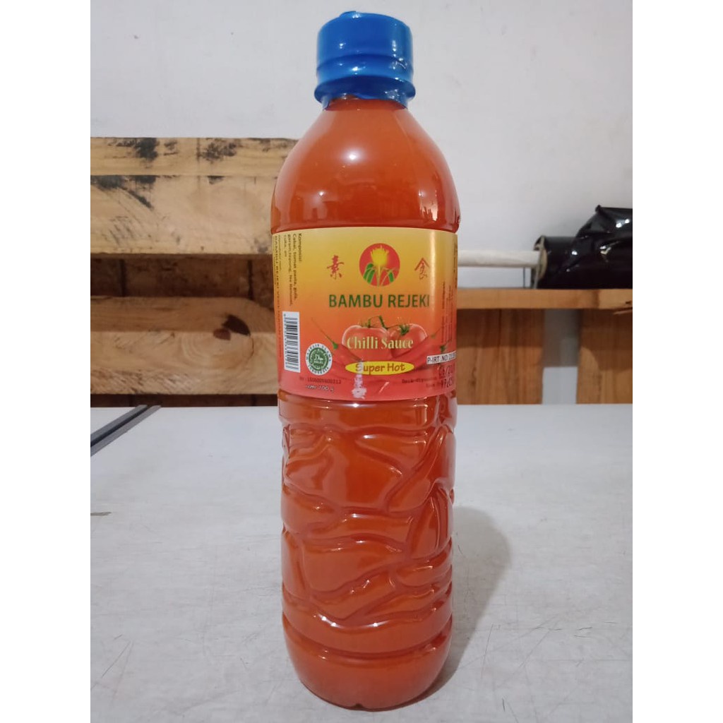 

Bambu Rejeki Sambal Hot 700Gr Botol Ekonos Vegan Chilli Sauce Cabe Paling Pedas Sambel Saus