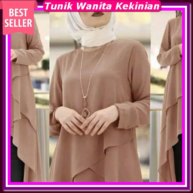 Baju Muslim Dewasa Perempuan Blus Tumik Remaja Import Unic Wanita Murah Blouse Tunik Wanita Kekinian