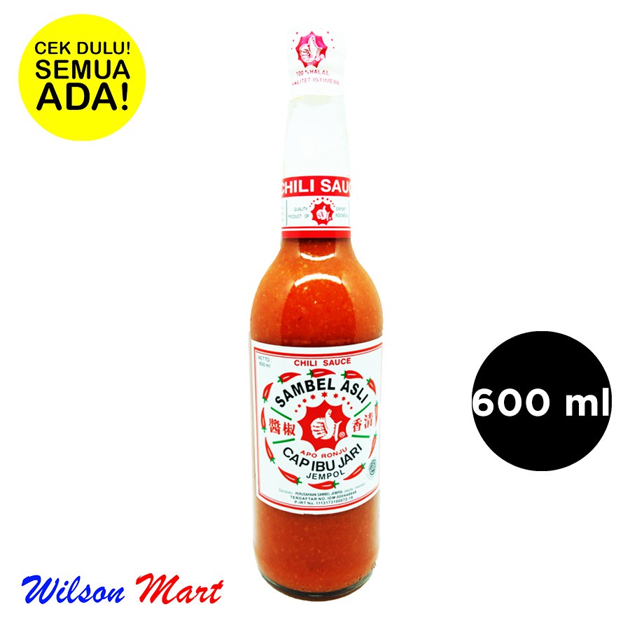 

Sambel Cap Ibu Jari Jempol 600 Ml Botol