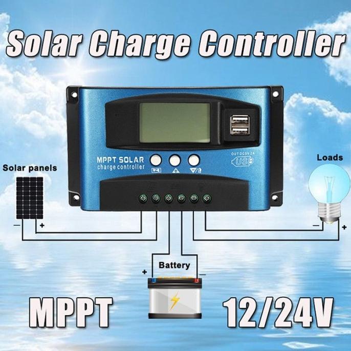 DELLAS solar control charger SCC 100A solar panel surya 12V 24V 100A