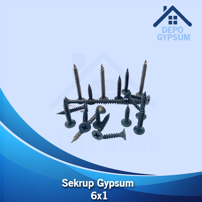 Sekrup Gypsum 6X1" 1 Dus Isi 1000 Pcs Sekrup Gypsum Isi 1.000 Pcs Berkualitas