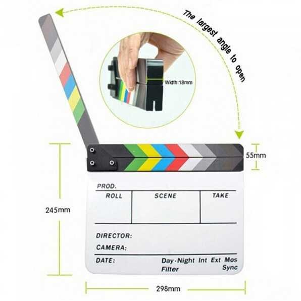 

Rajawali Clapper Board/Papan Slate Take Action - Acrylic - Putih Berkualitas