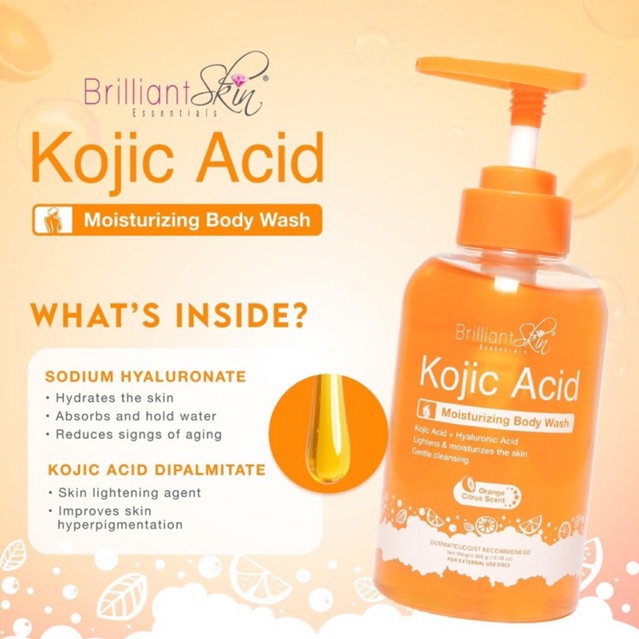 Kojic Acid Bodywash Brilliantskin Moisturizer / Sabun Cair Orange