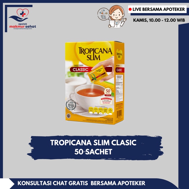 

Tropicana Slim Sweetener Classic 50 Sachet