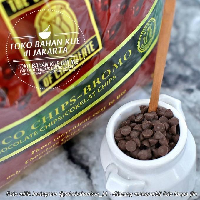 

Coklat chips TULIP BROMO Choco chips Couverture 51% Cocoa Butter 250g