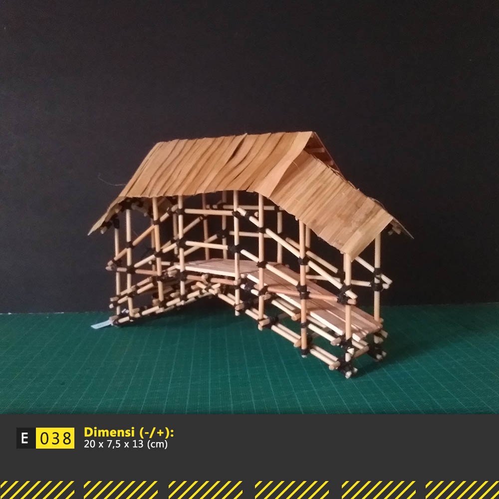 [E038] Miniatur / Ornamen / Aksesoris Akuarium Jembatan Kayu Bambu Stik Eskrim
