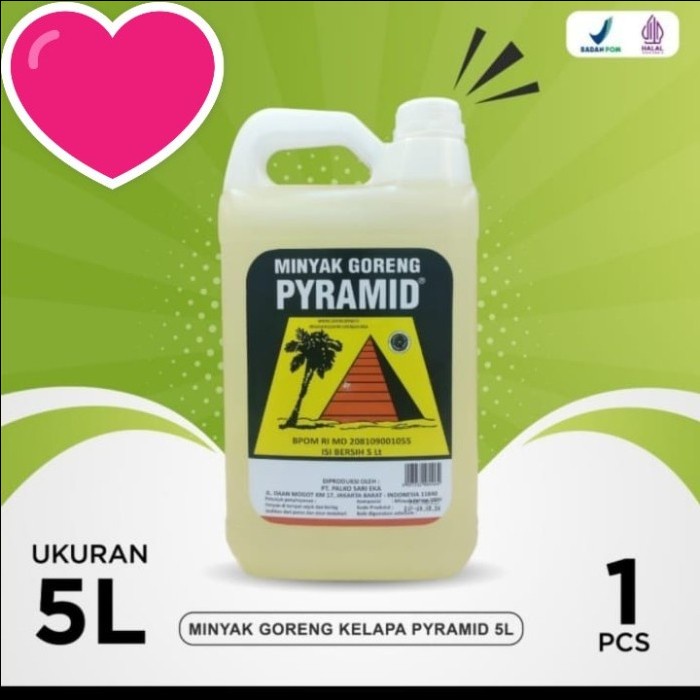 MINYAK GORENG KELAPA PYRAMID 5 LITER ( COCONUT COOKING OIL)