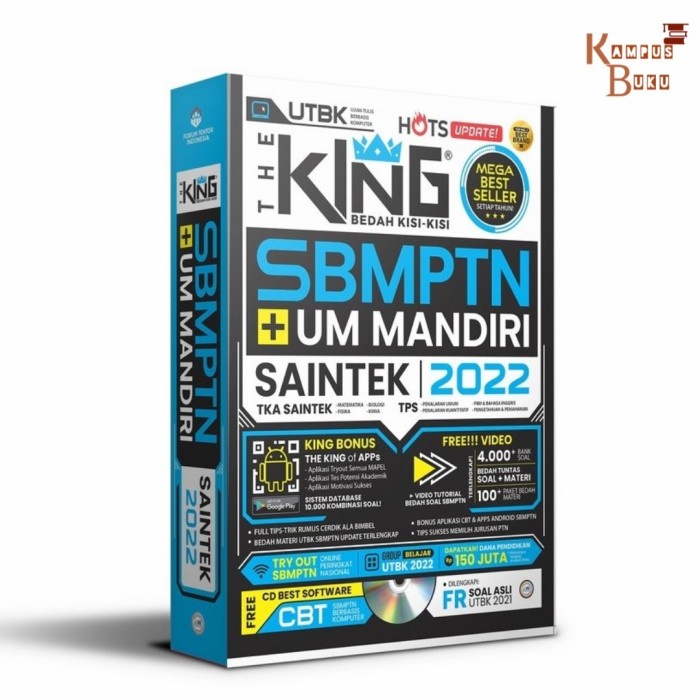 

NEW Buku SBMPTN 2022 : The King SBMPTN dan UM Mandiri Saintek 2022 - ORI