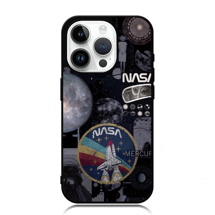 Casing Case iPhone 15 Plus Pro Max Nasa Retro B0637 Custom TPU Rubber V1