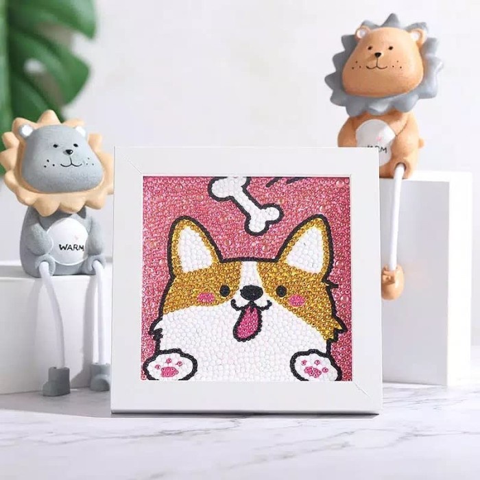 

DIY DIAMOND PAINTING 5D KIDS AKTIVITAS MENEMPEL CRAFT MANIK PREETY DOG