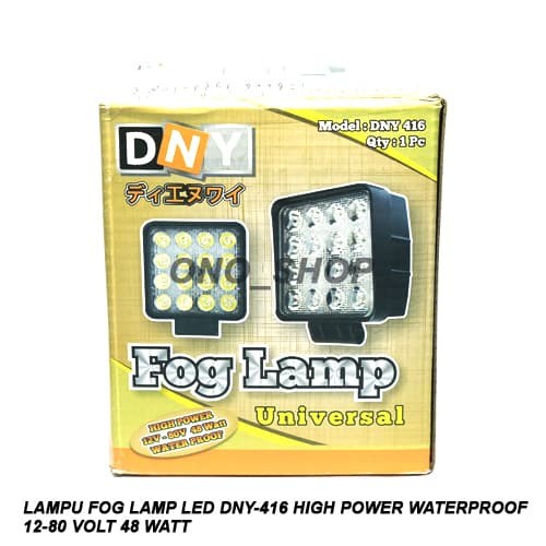 Cod - Lampu Fog Lamp Led Dny-416 High Power Waterproof 12-80 Volt 48 Watt Kode 088