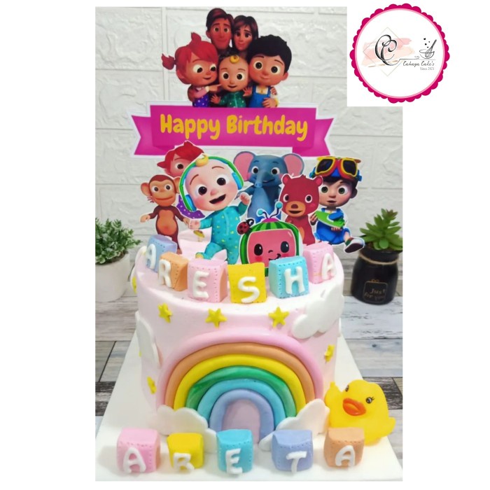 Bakul Ready Stokk Kue Ulang Tahun Cocomelon / Cocomelon Cake / Kue Ultah Karakter Anak