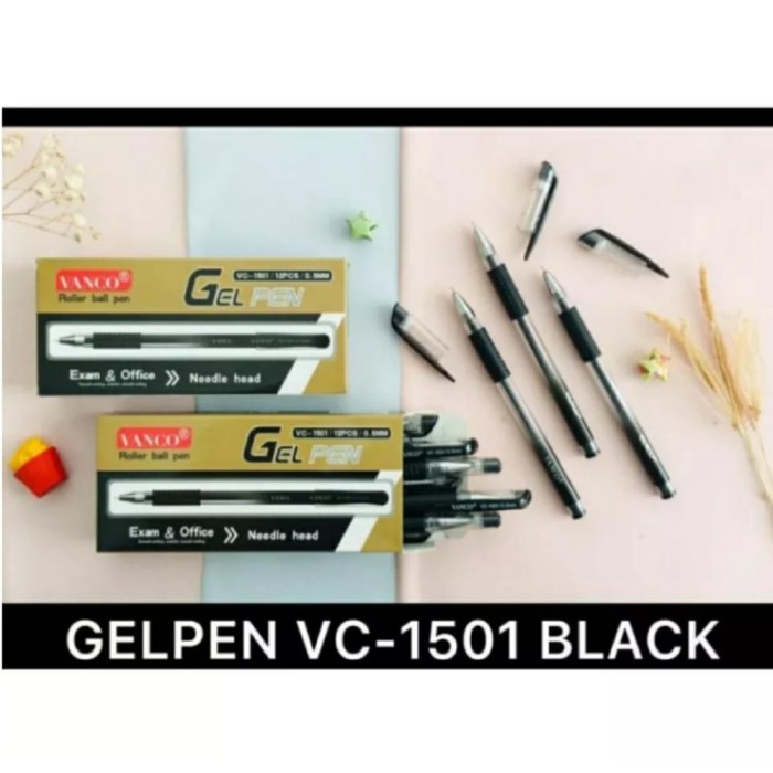 

VANCO GEL PEN / PULPEN GEL VC-1501 OFFICE & EXAM ISI 12