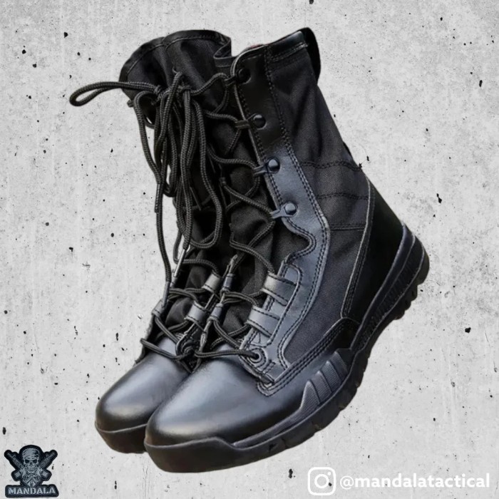 SEPATU PDL HITAM TACTICAL SWAT CQB ORIGINAL