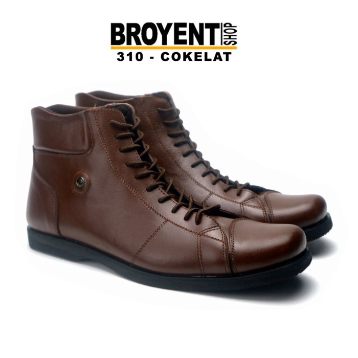 SEPATU BOOTS PRIA KULIT ASLI MODEL BALLY WARNA COKELAT 310 ORIGINAL
