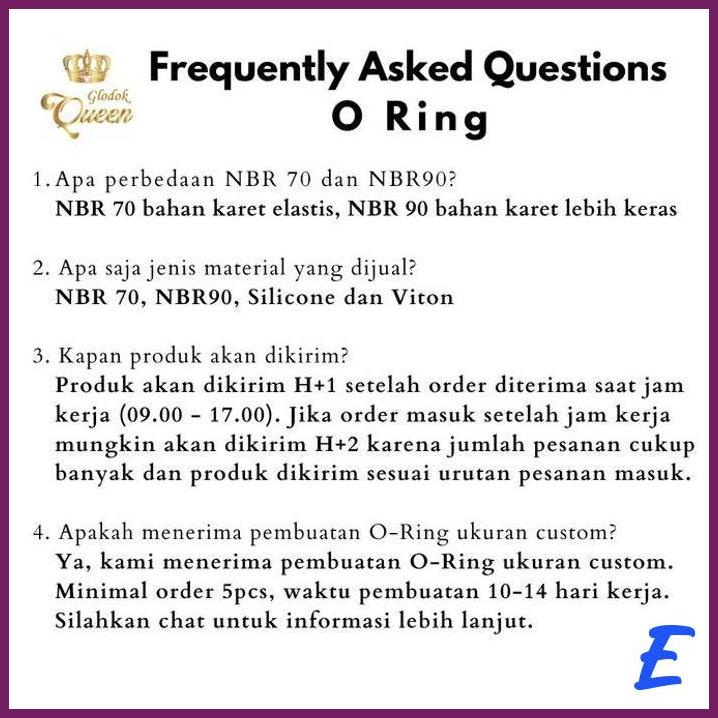 

O-RING ORING STANDARD METRIC NBR70 3X7 CS 3 X ID 7 MM | ENGN