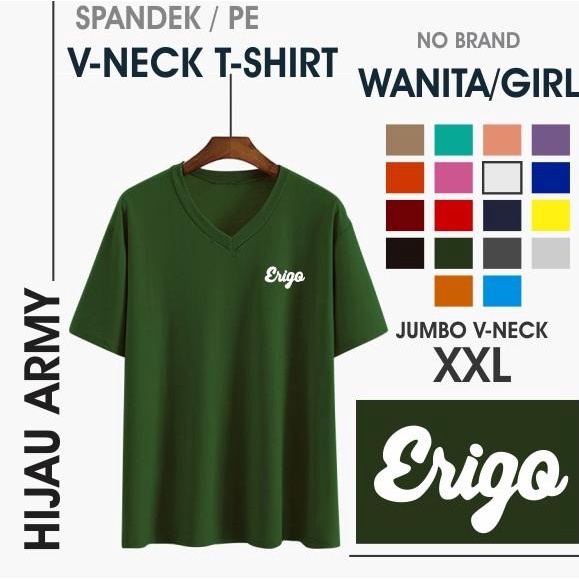 Ready Stock Kaos Vneck Jumbo Xxl Wanita Kaos Distro Kaos Polos Erigo Collectionb