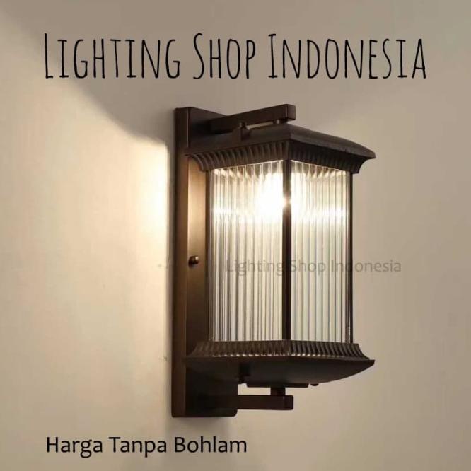 Lampu Dinding Outdoor Kaca Kristal Authentic Lampu Taman Waterproof
