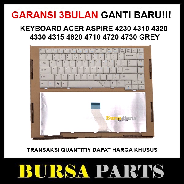 Keyboard Laptop Acer Aspire 4310 4230 4320 4330 4315 4620 4710 4720 Grey