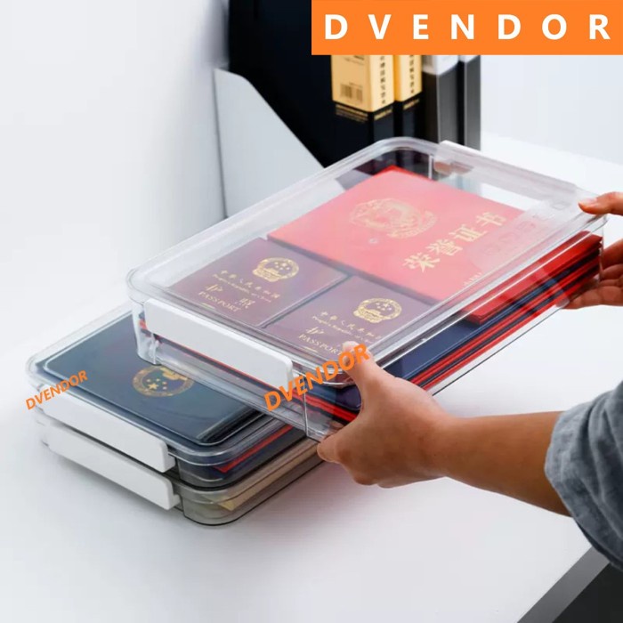 

New Tempat Penyimpanan Dokumen Tas File Map Plastik Polos Anti Air Debu A4 Harga Spesial