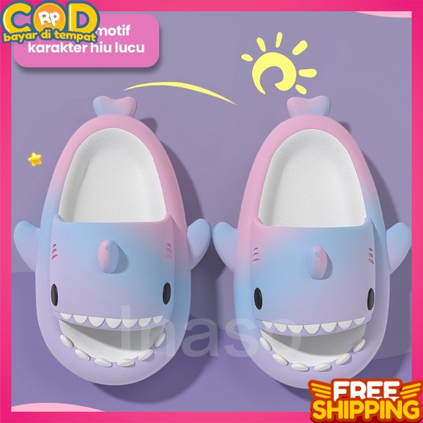 Shandal Sendel Sendal Sndal Anak Perempuan Laki Laki Cowok Empuk Tebal Ringan Kekinian Lucu Masa Kin