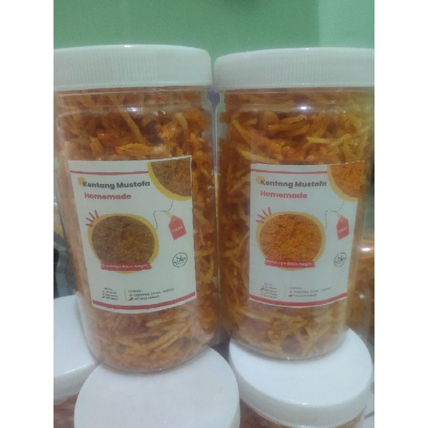 

Kentang Mustofa Pedass manis & original kemasan toples 1000 ml