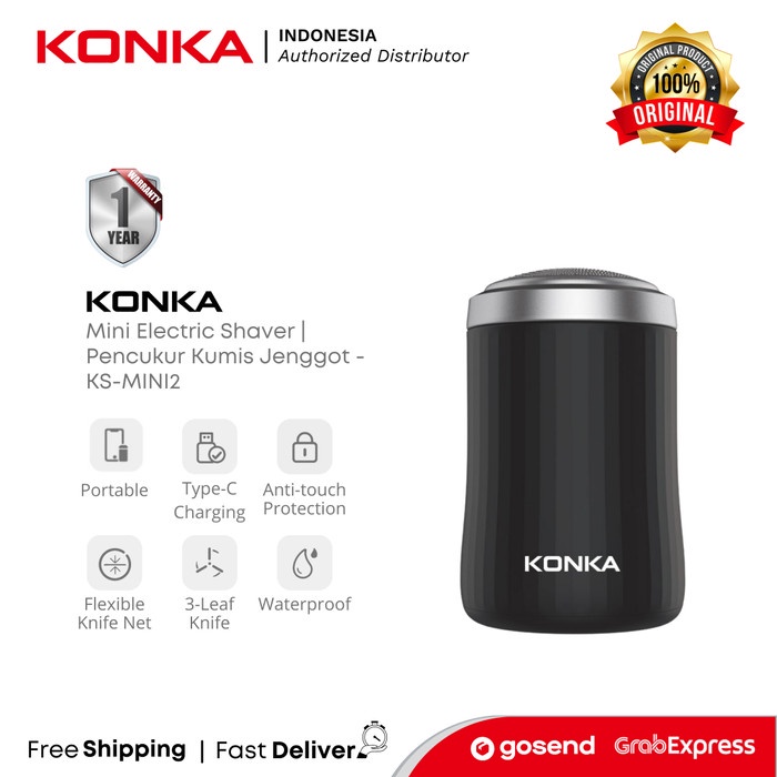 Promo Konka Mini Electric Shaver Pencukur Kumis Jenggot - Ks-Mini2