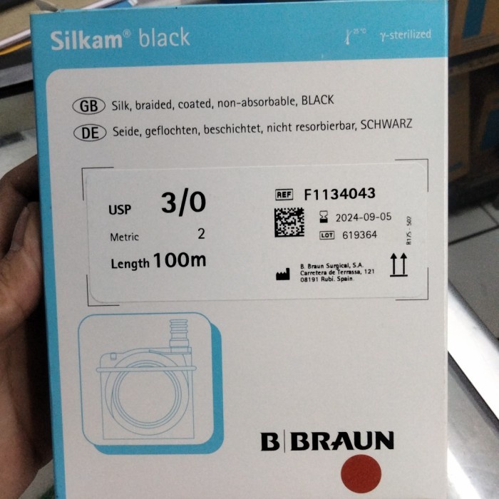 benang silk 3.0 B-Braun / silkam 3.0 B-Braun